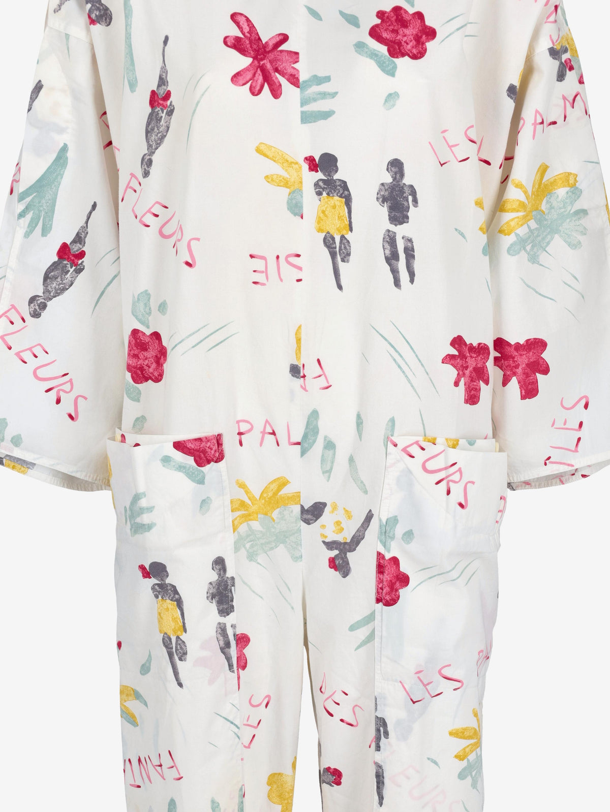 Vintage Caribbean Print Oversized Jumpsuit W150626.24  Vintage 