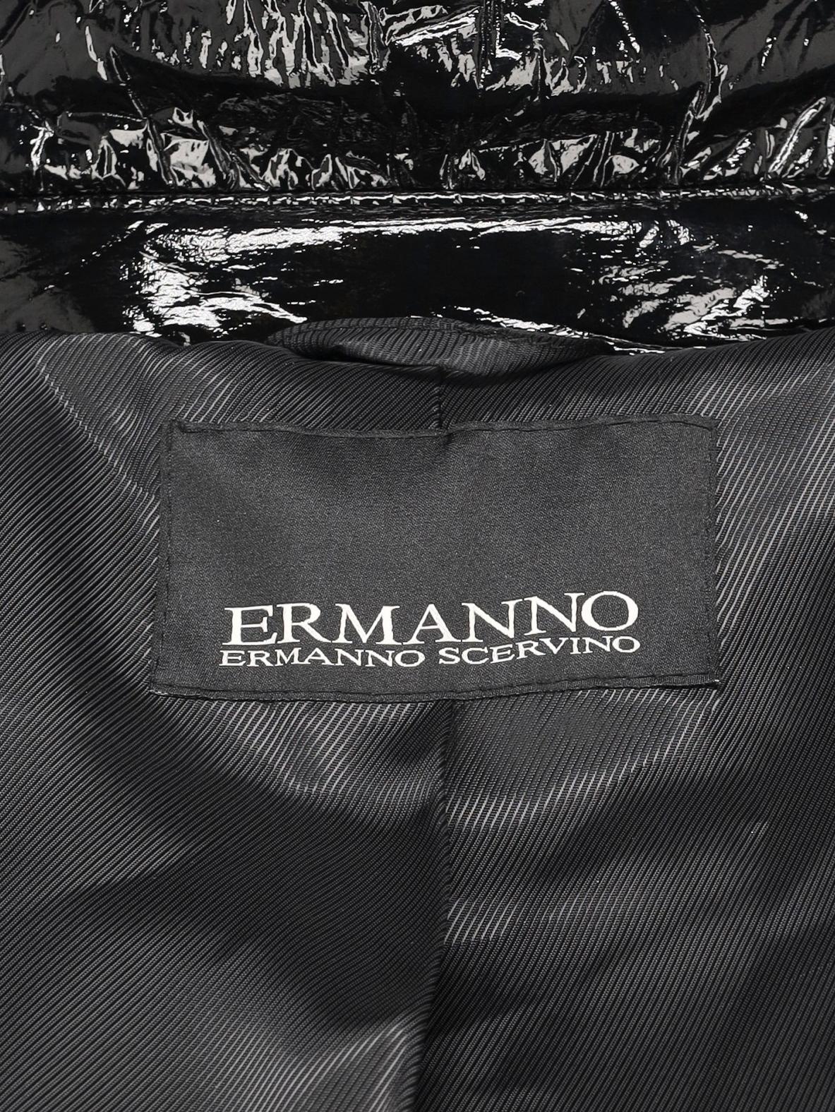 Ermanno Scervino Faux Fur Coat with Jewel Buttons CVM26.22.40  Ermanno Scervino 