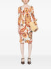 Gucci Vintage Paisley-Print Bateau Midi Dress WCV241030  Gucci 