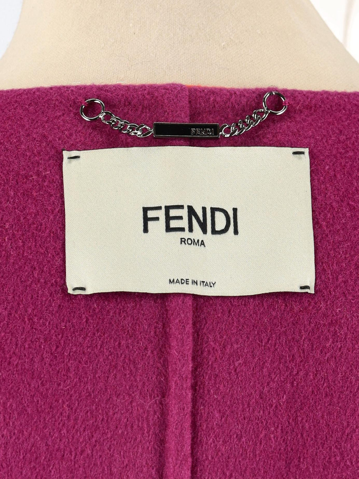 Fendi Multicolored Wool Cape Coat W27526.41  Fendi 