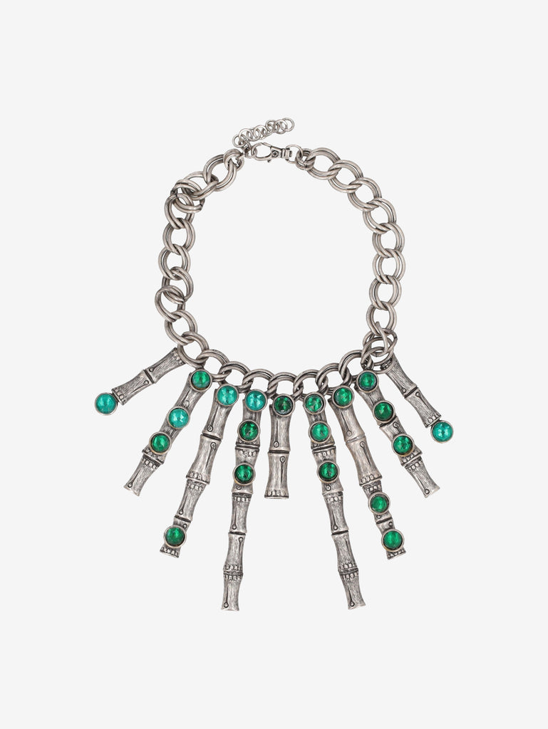 Vintage Necklace with Bamboo-Style Pendants W13426.128  Vintage 