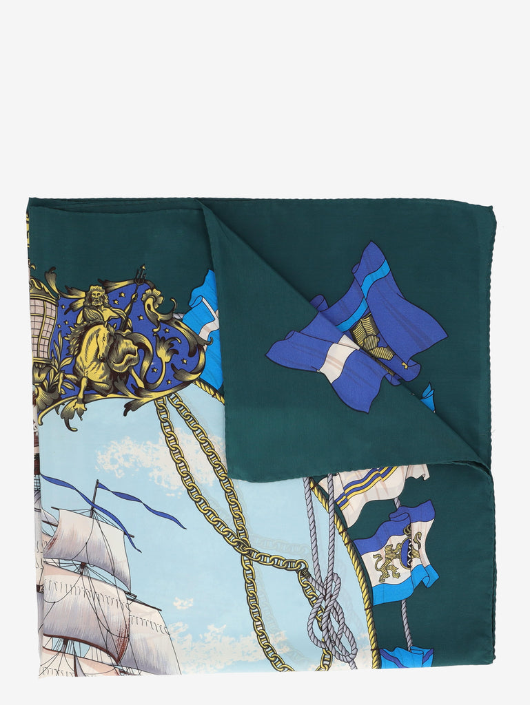 Vintage Pirate Ship Print Square Scarf W27526.76  Vintage 