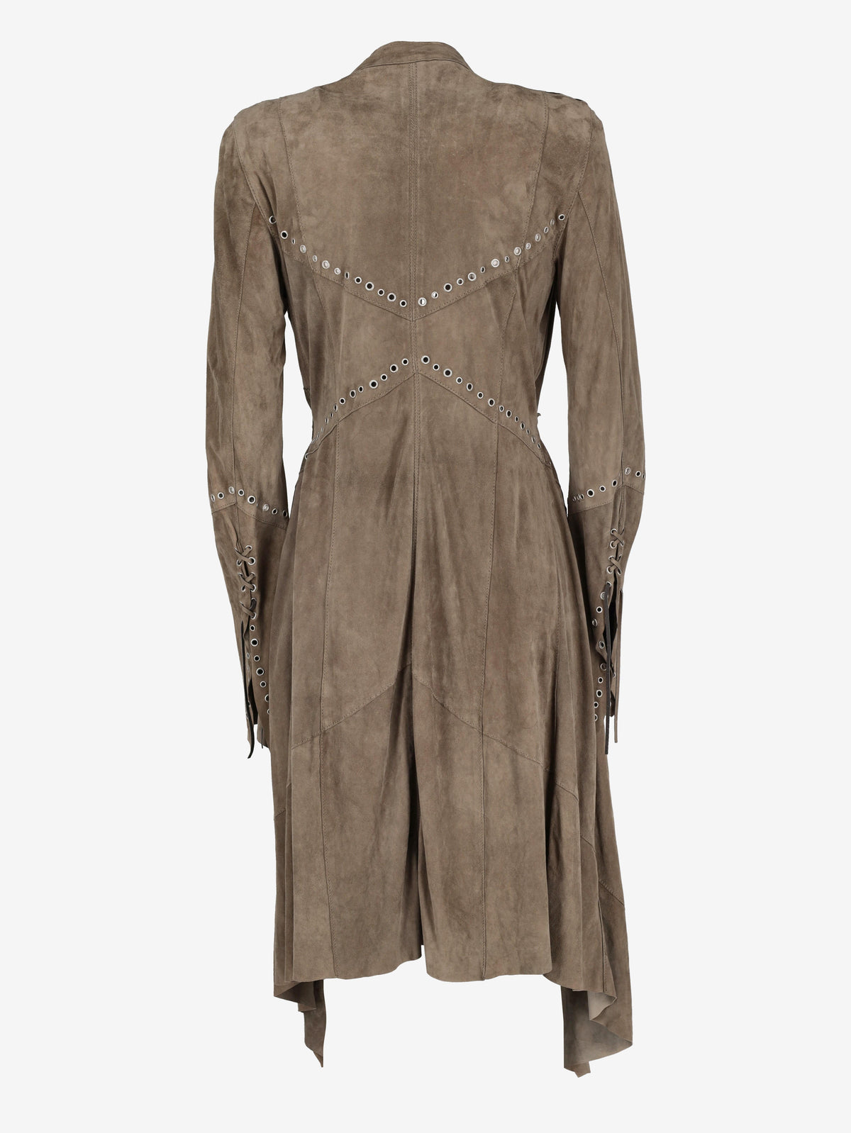 Just Cavalli Suede Leather Coat with Metal Detail W7426.17 . Just Cavalli 