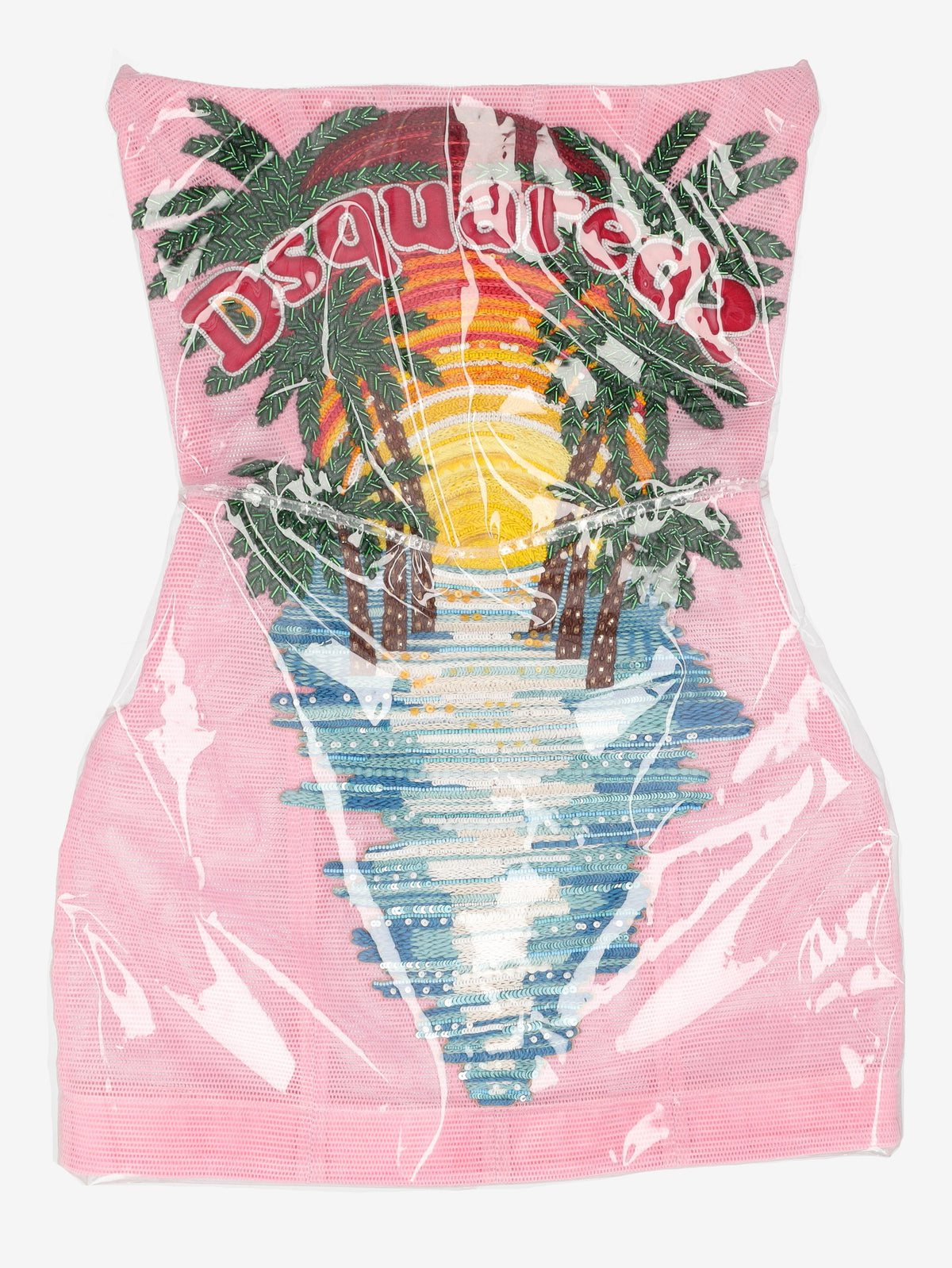 Dsquared2 Nylon Mesh Strapless Mini Dress CVM26.23.208  Dsquared² 