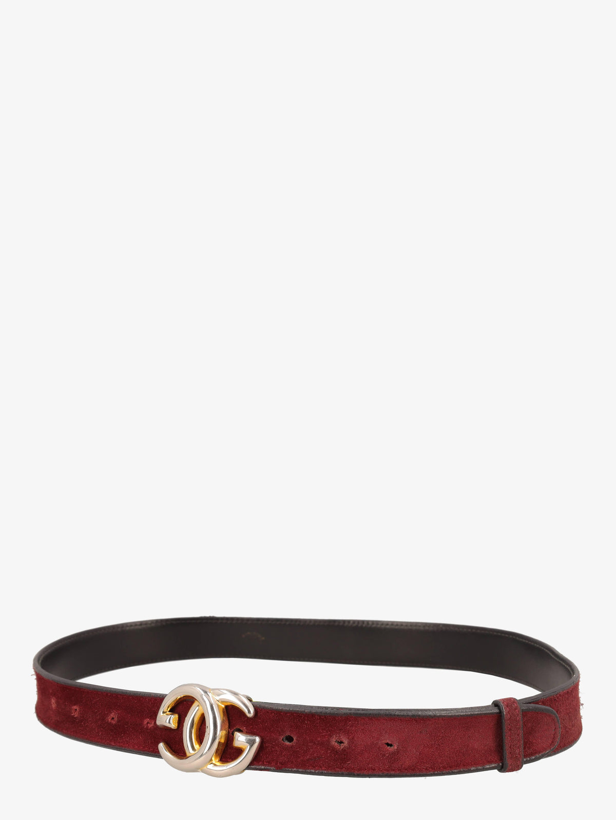 Gucci Burgundy Suede Buckle Belt
