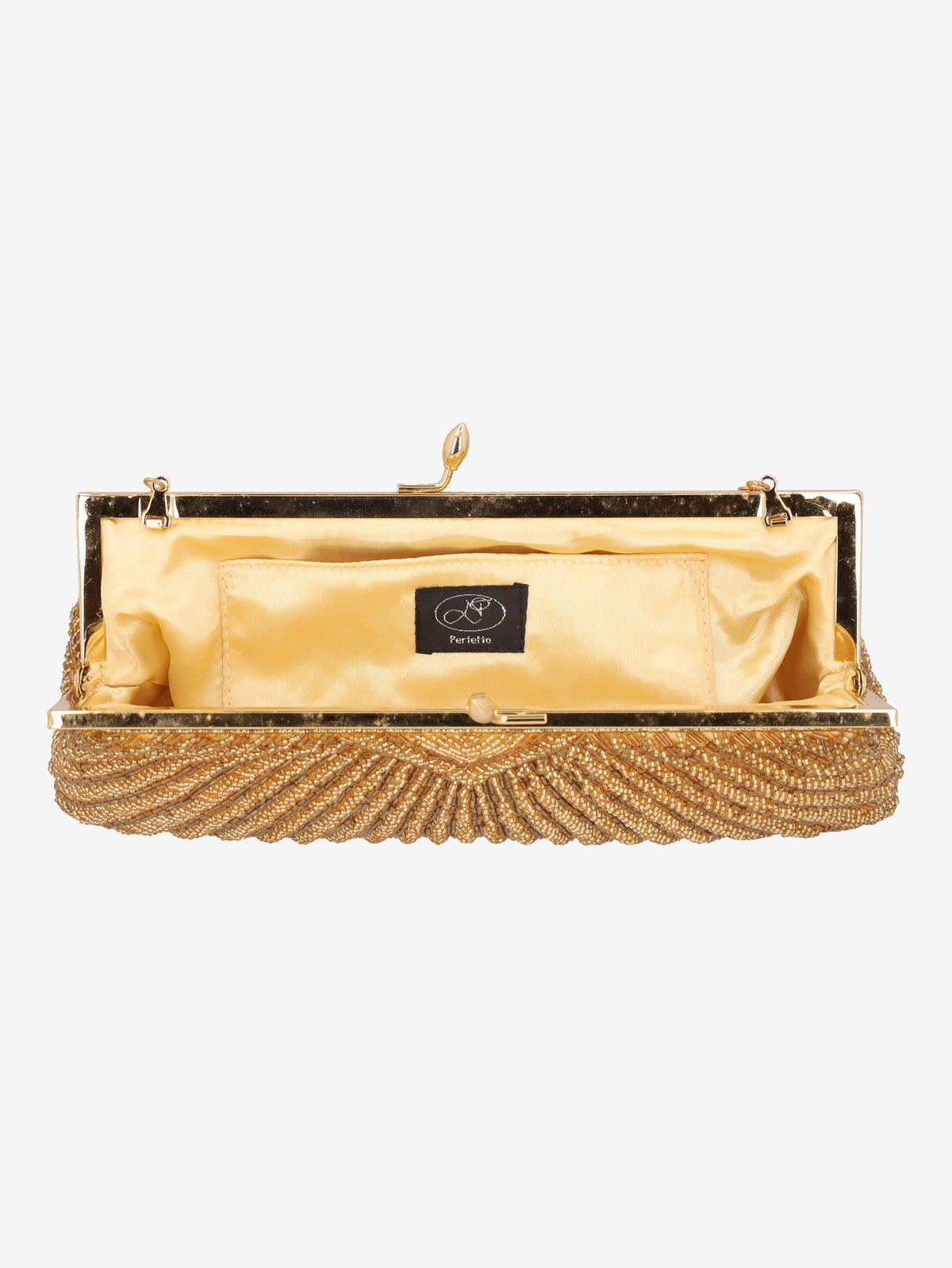 Vintage Golden Beaded Clutch Bag W150626.42  Vintage 