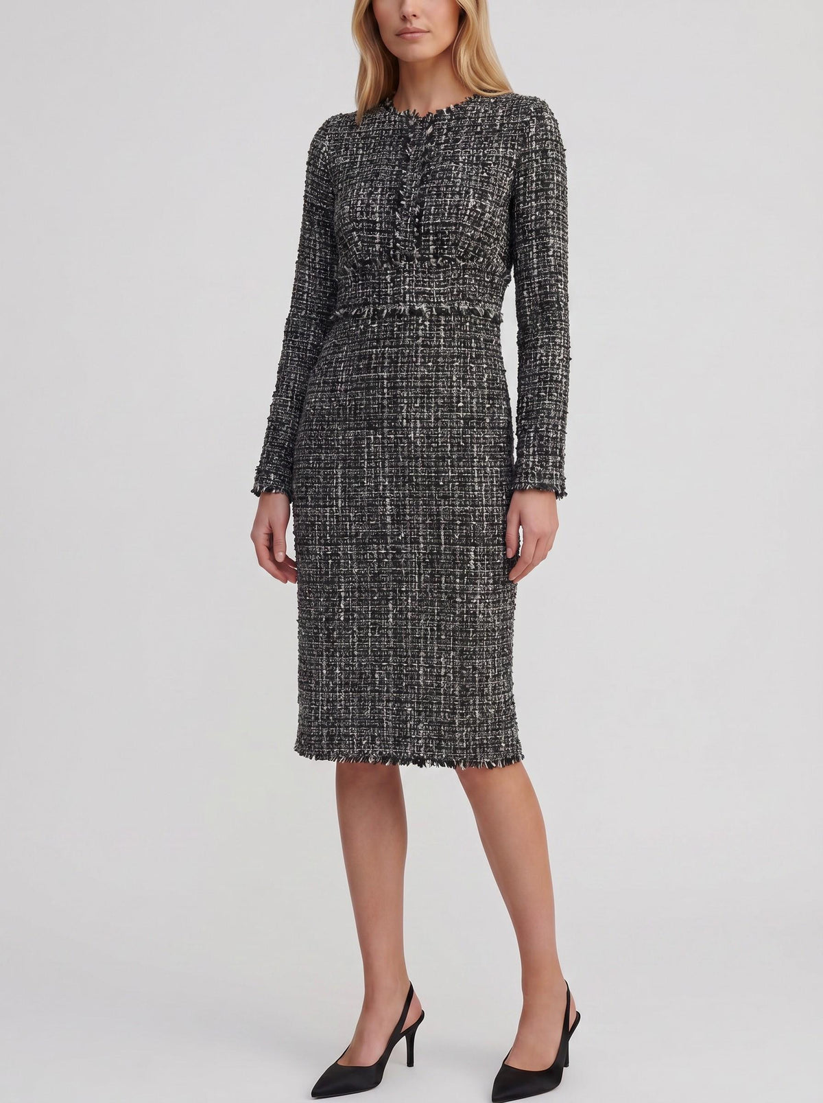 Vintage Chanel-Inspired Tweed Mini Dress MR241123.39  Vintage 