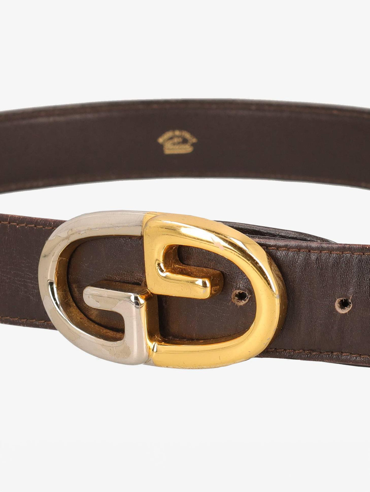 Cintura con fibbia bicolore Gucci