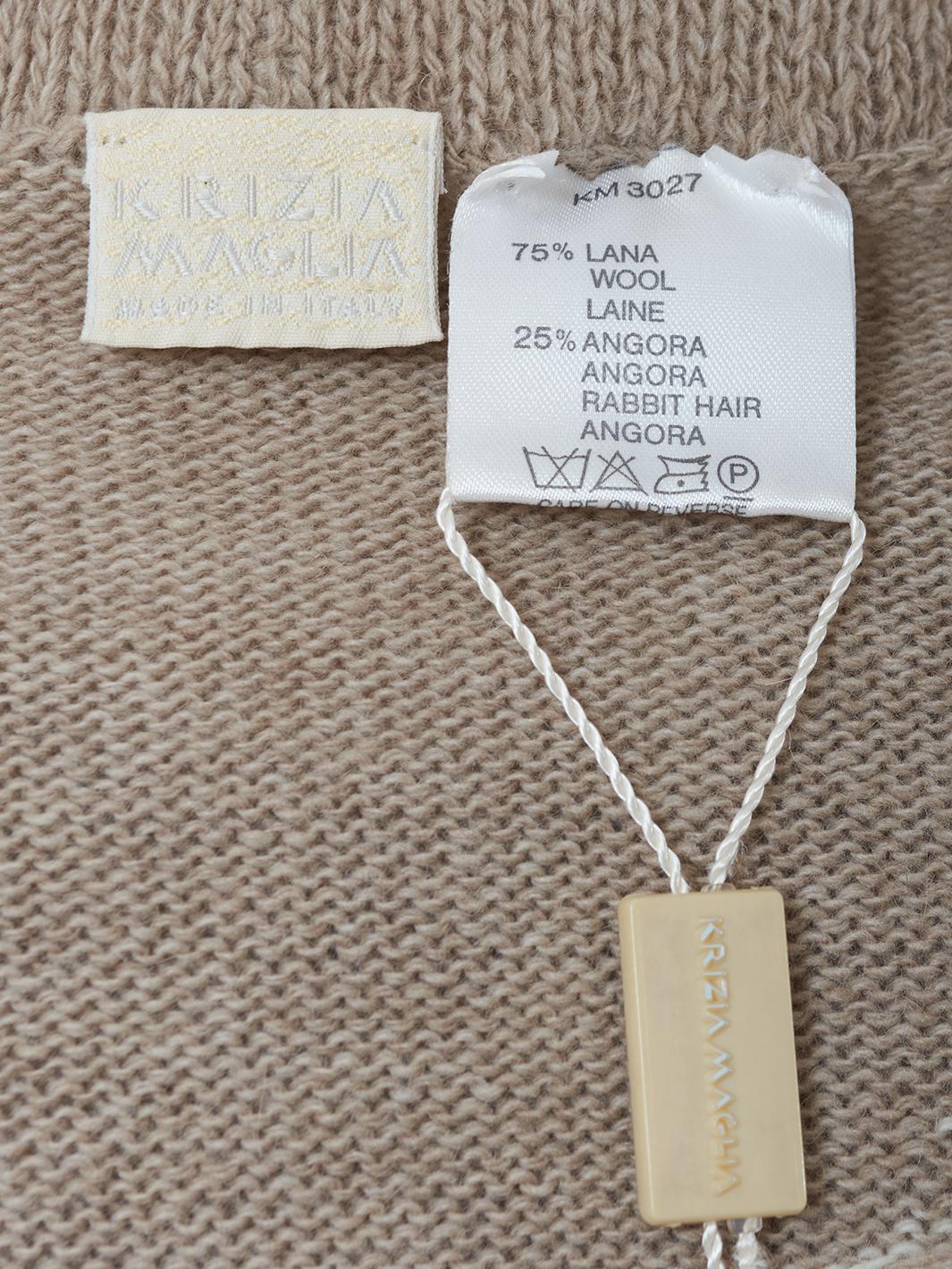 Krizia 鬣狗刺绣毛衣