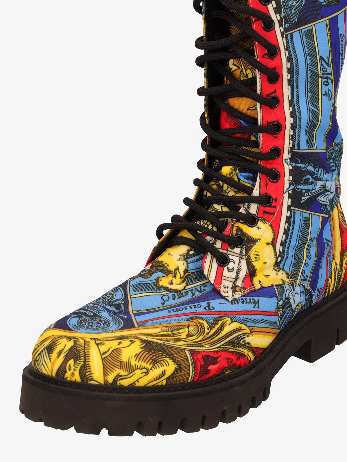 Moschino Baroque Zodiac Lace-Up Combat Boots WCV250821.04  Moschino 