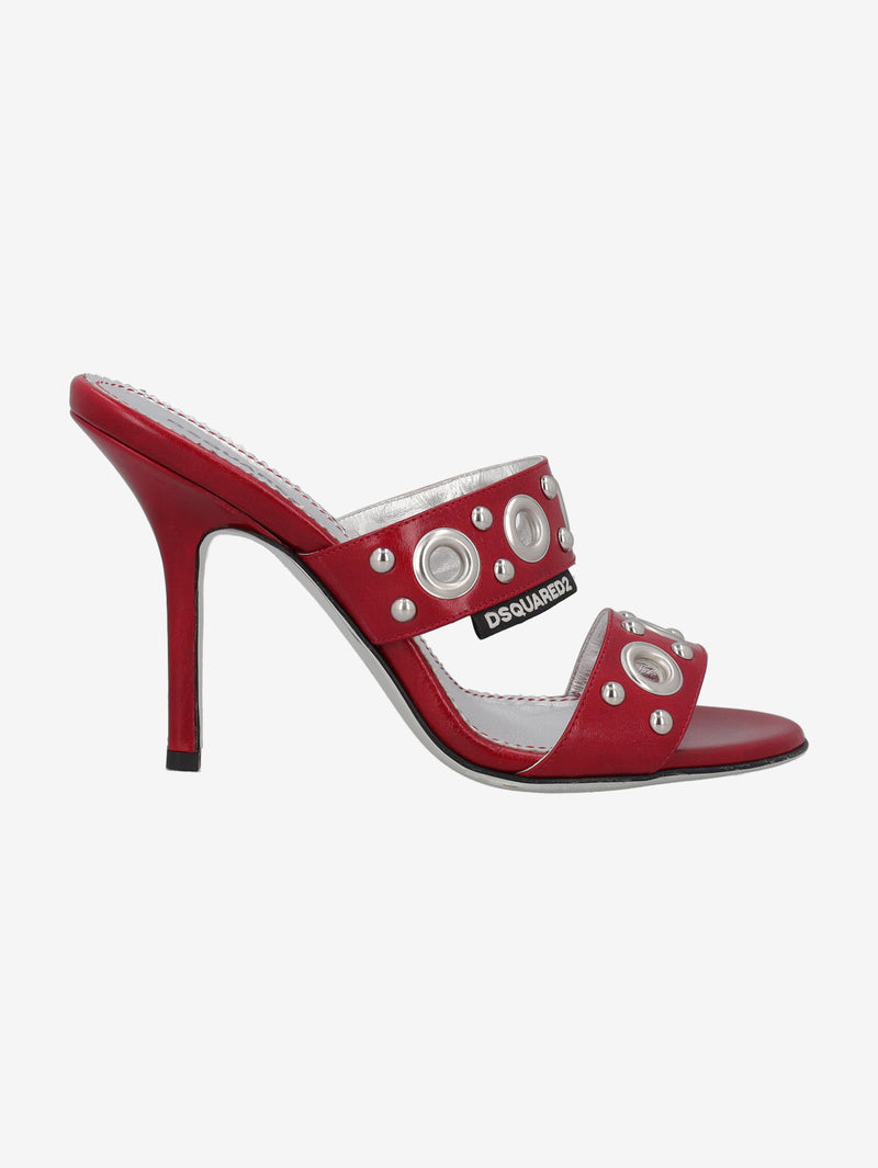 Dsquared2 Gothic Leather Mule Sandals with Stud Detail CVM26.23.190  Dsquared² 