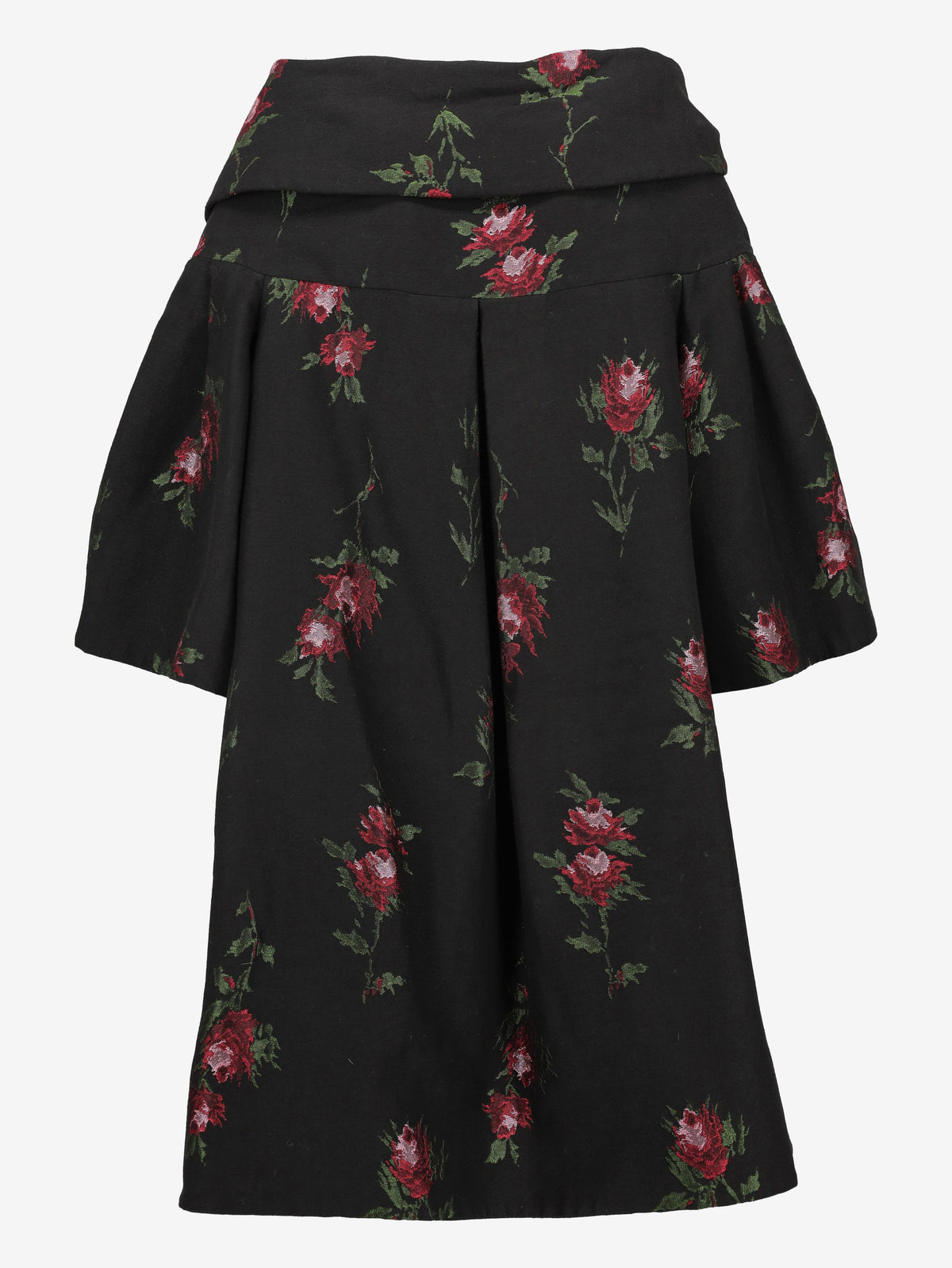 Kenzo Floral Wool-Blend Coat with Voluminous Collar W27526.29  Kenzo 