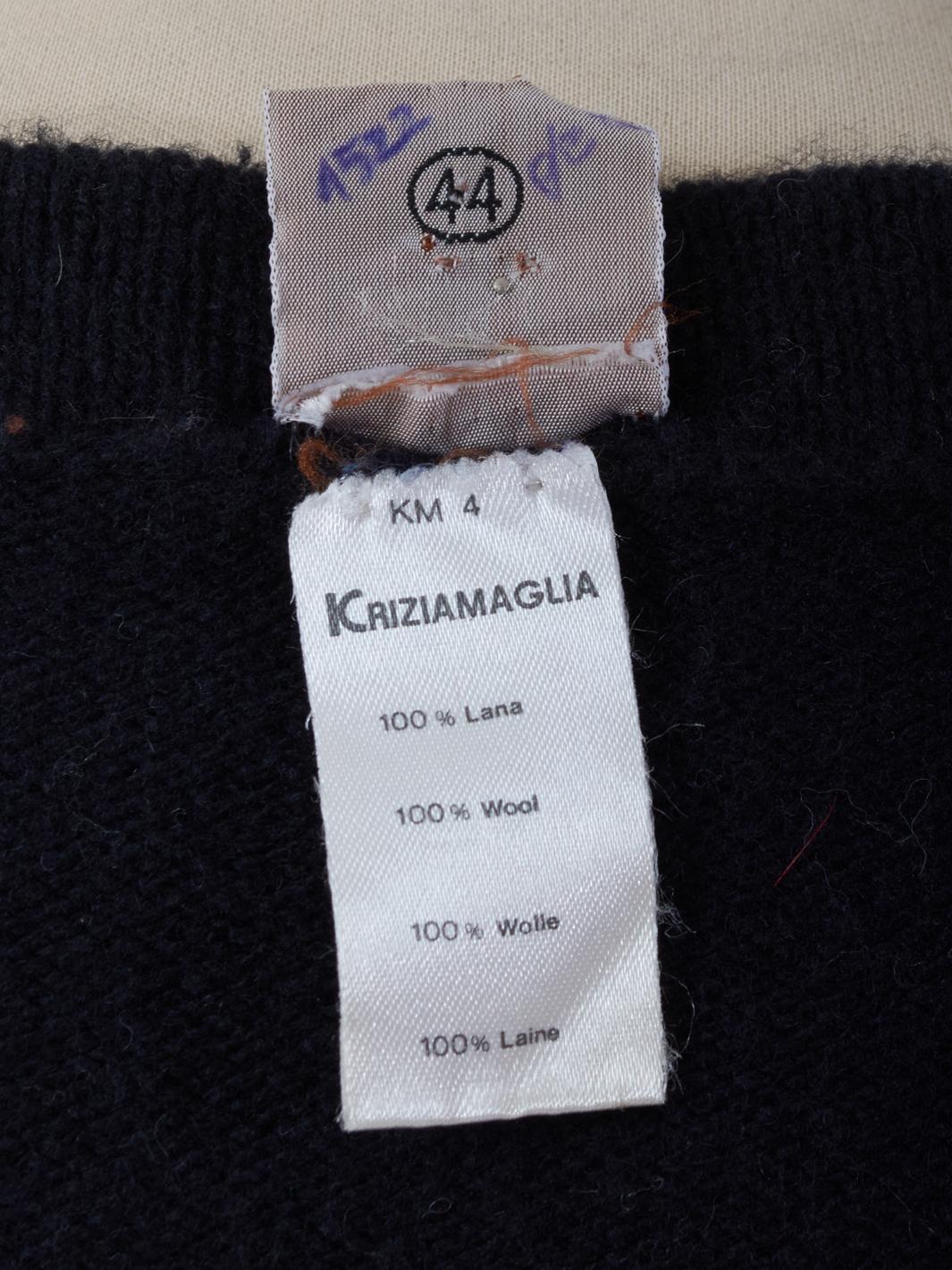 Krizia 斑点狗刺绣羊毛毛衣
