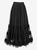 Vintage Voluminous Tulle Maxi Skirt with Satin Hem W27526.6  Vintage 