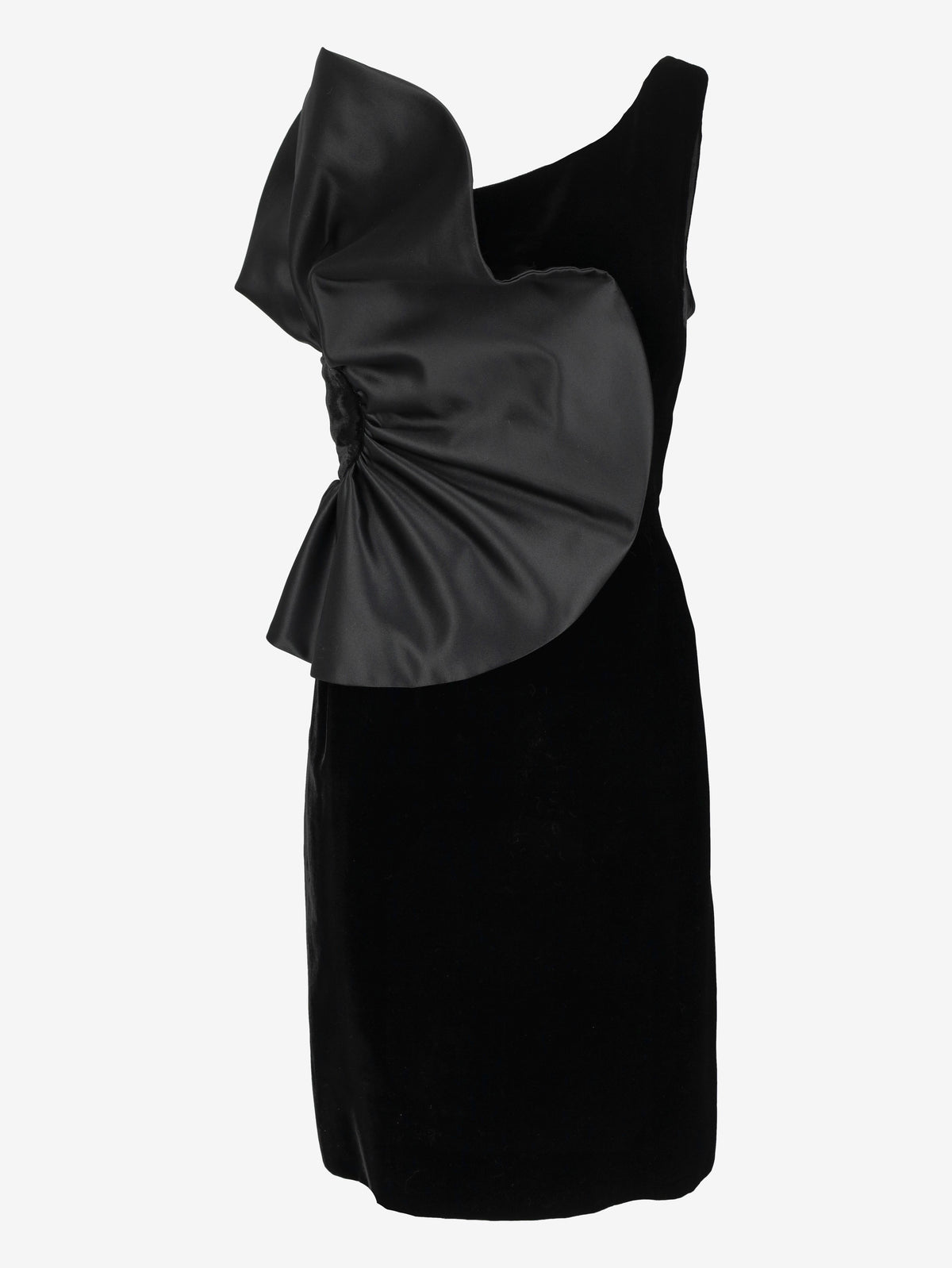 Giorgio Armani One-Shoulder Velvet Dress W27526.166  Giorgio Armani 