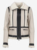Vintage Shearling Leather Coat with Black Details W7426.15  Vintage 