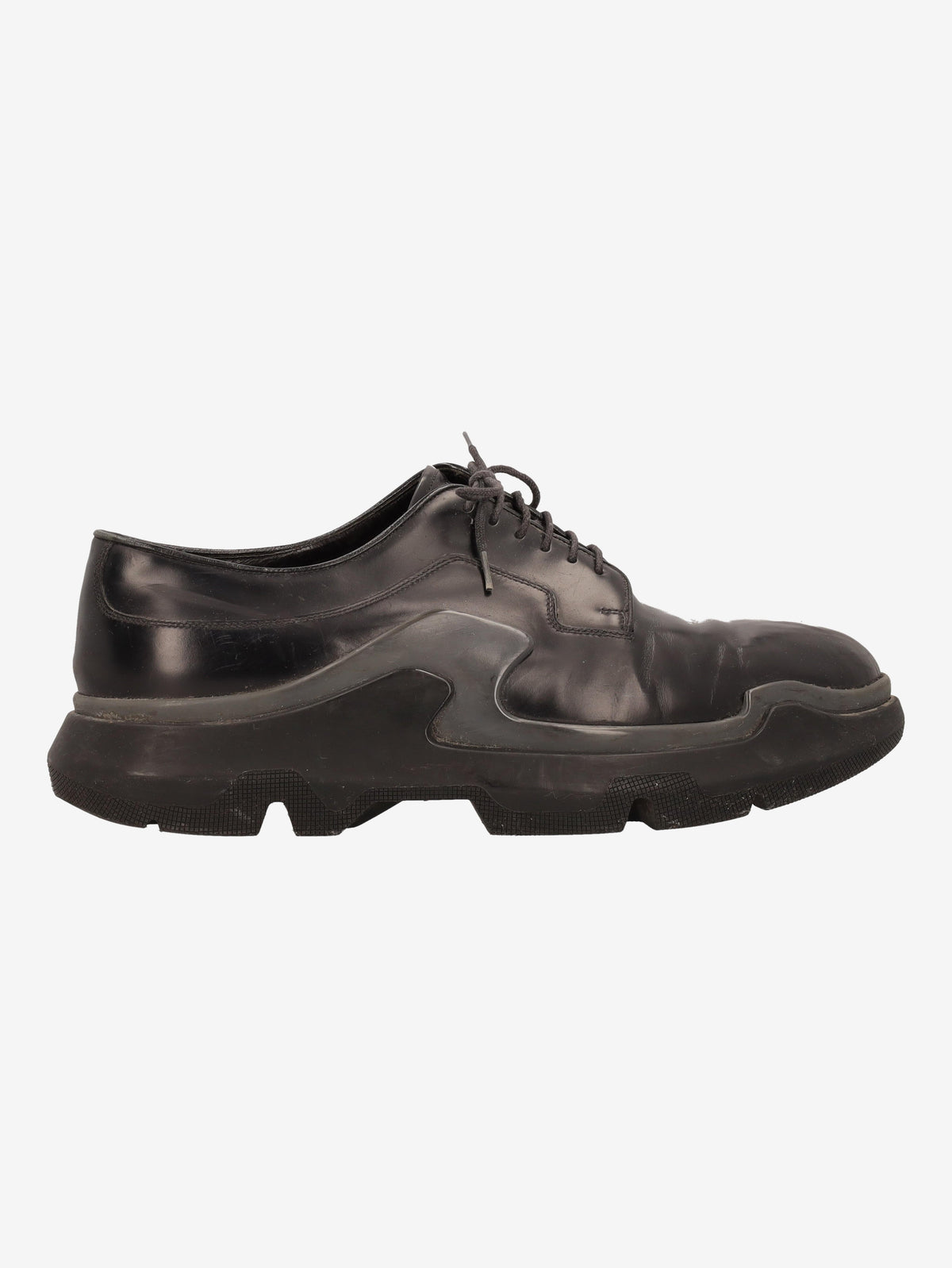 Prada AW15 Double Sole Derby Shoes in Brushed Calfskin Leather. MU260321.45  Prada 