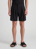 Marni Fussbett Sandal in Black Leather and Canvas MU260321.50  Marni 
