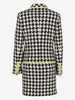 Vintage Two-Piece Suit with Acid Green Hem Details W7426.26  Louis Feraud 