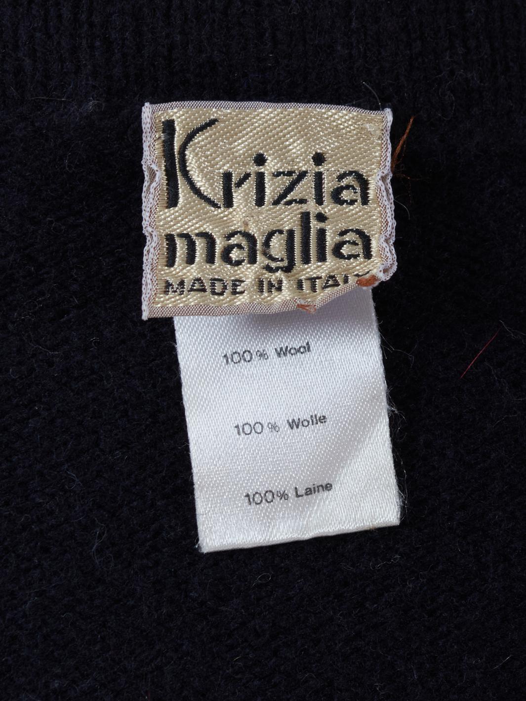 Krizia 斑点狗刺绣羊毛毛衣