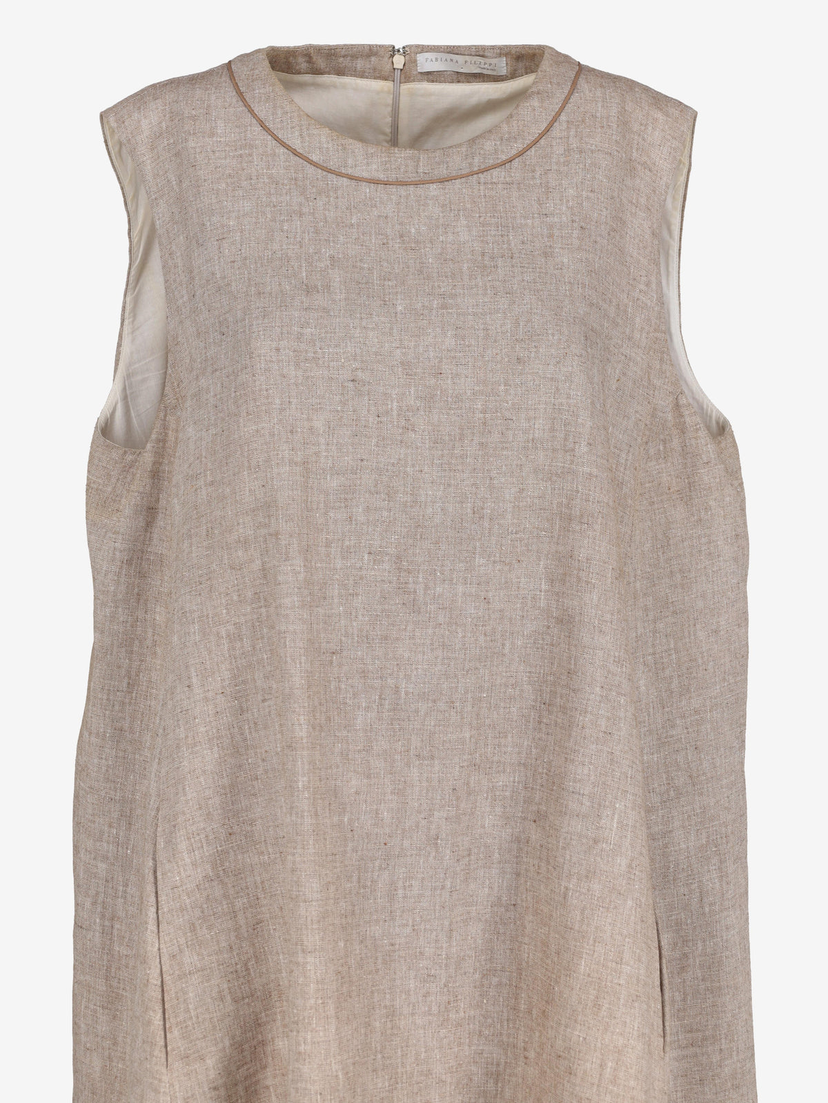 Fabiana Filippi Linen & Silk Summer Dress WCV241010152  Fabiana Filippi 