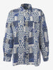 Souleiado Vintage Blue Patchwork Shirt WCV241010277  Souleiado 