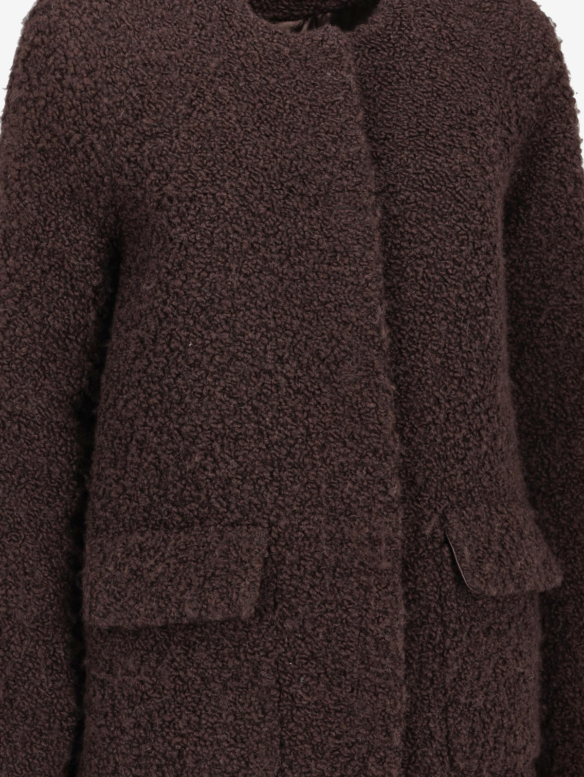 Agnona Coat in Brown Shearling CVM25.14.93  Agnona 