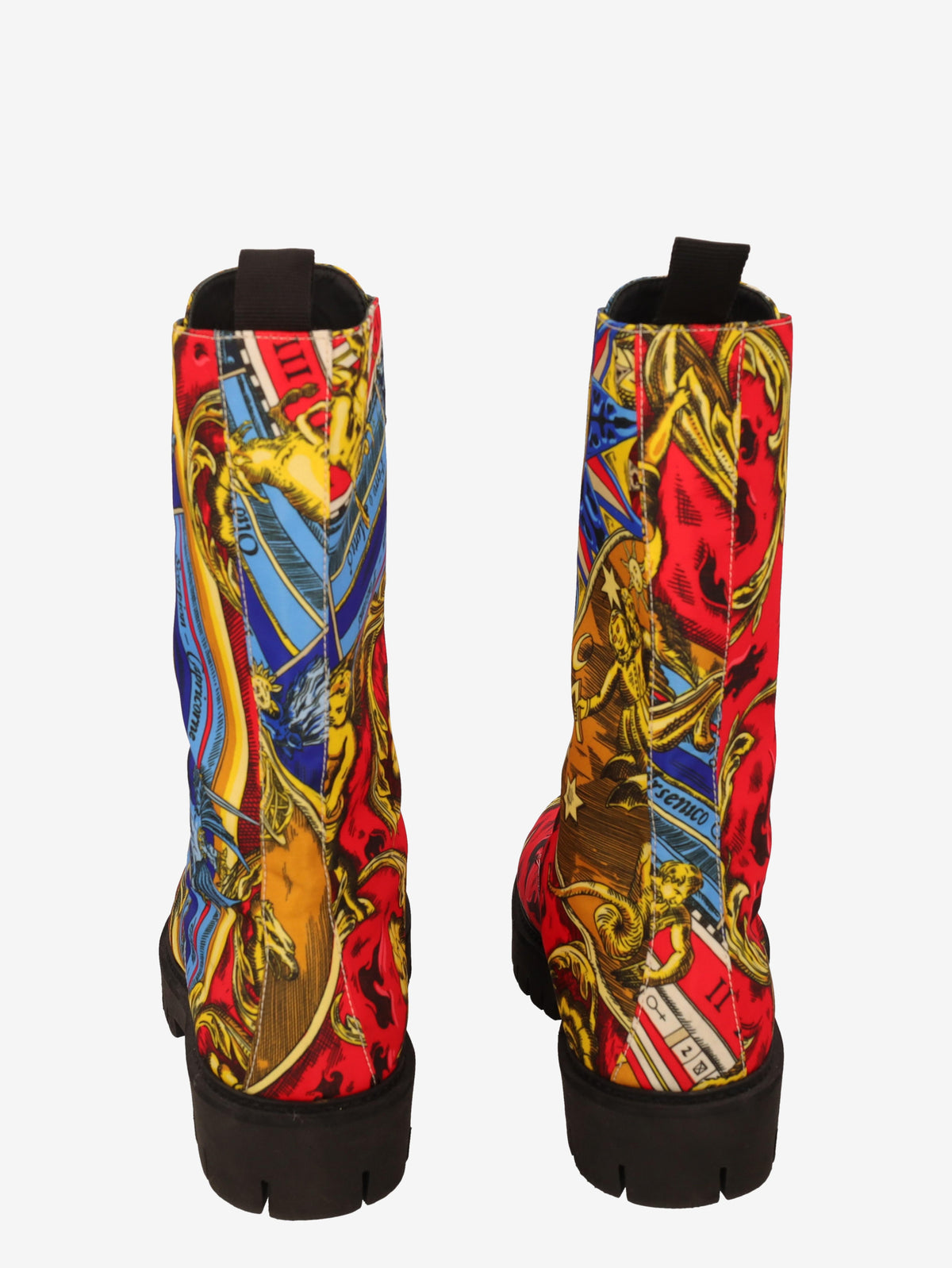 Moschino Baroque Zodiac Lace-Up Combat Boots WCV250821.04  Moschino 