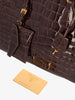 Prada Crocodile Bauletto Bag in Dark Brown Crocodile Leather WCV161224_82  Prada 