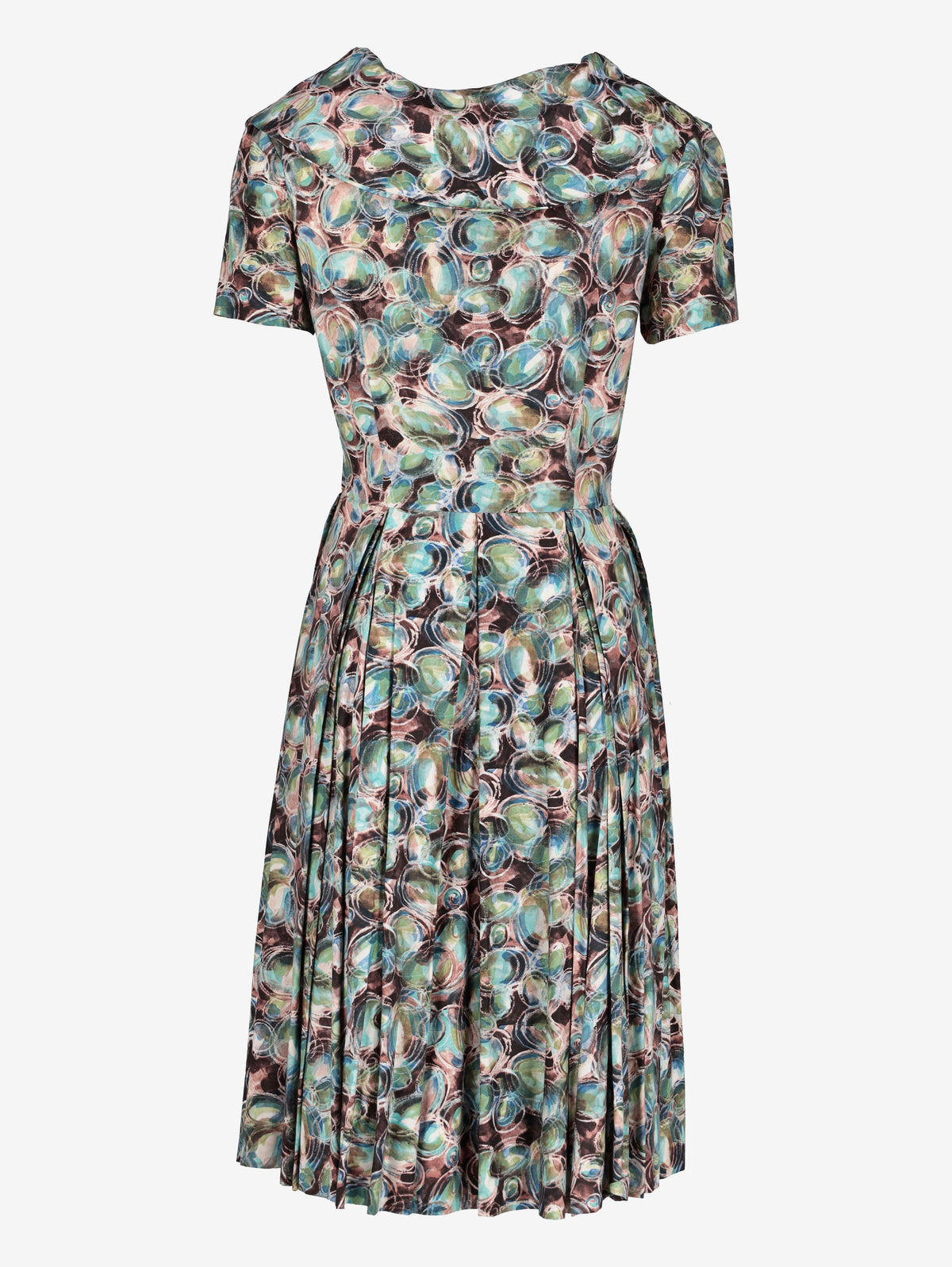 Vintage 50s Patterned Dress W2111037  Vintage 
