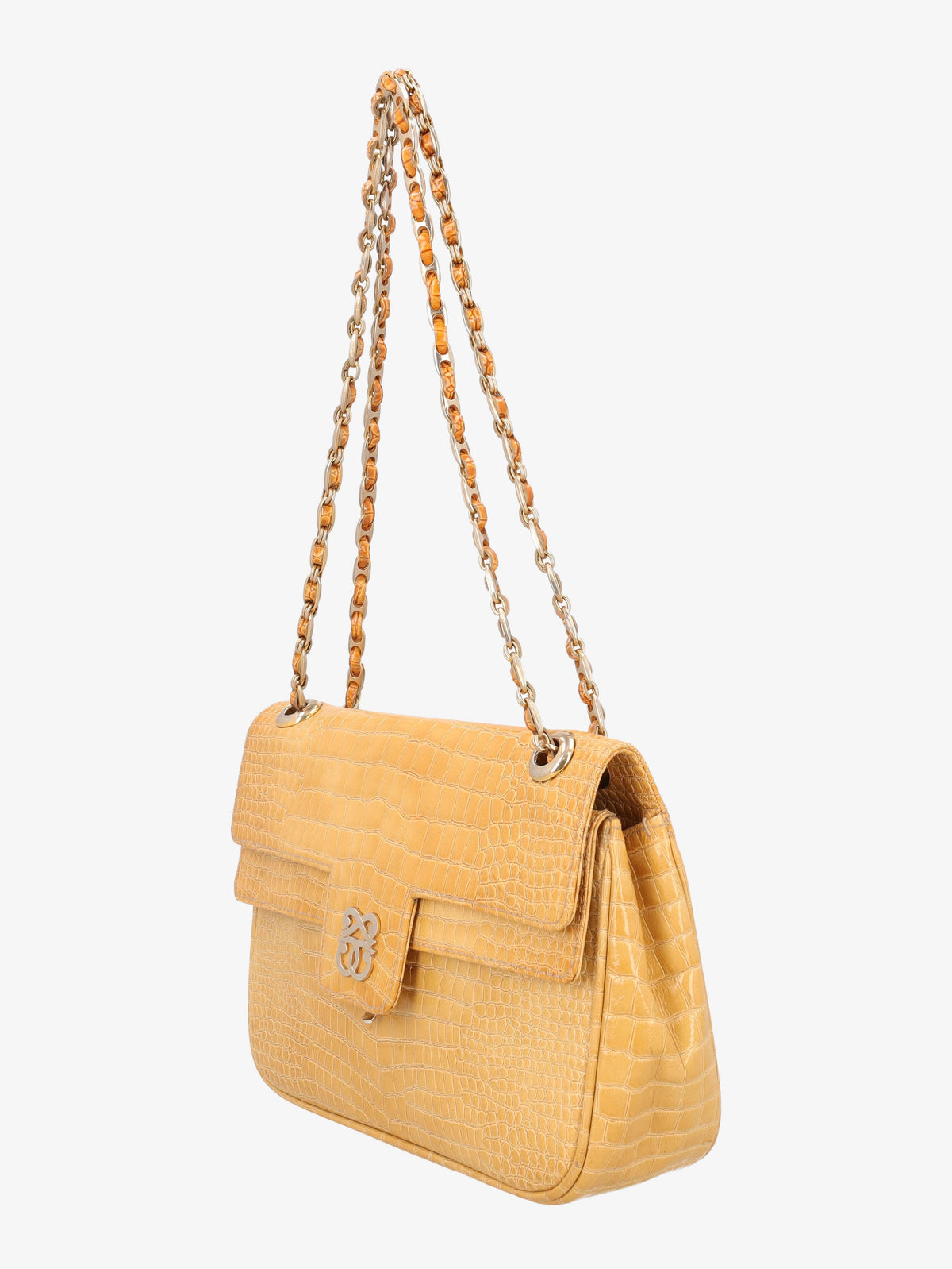 Borsa a Spalla Pirovano in Cocco Giallo