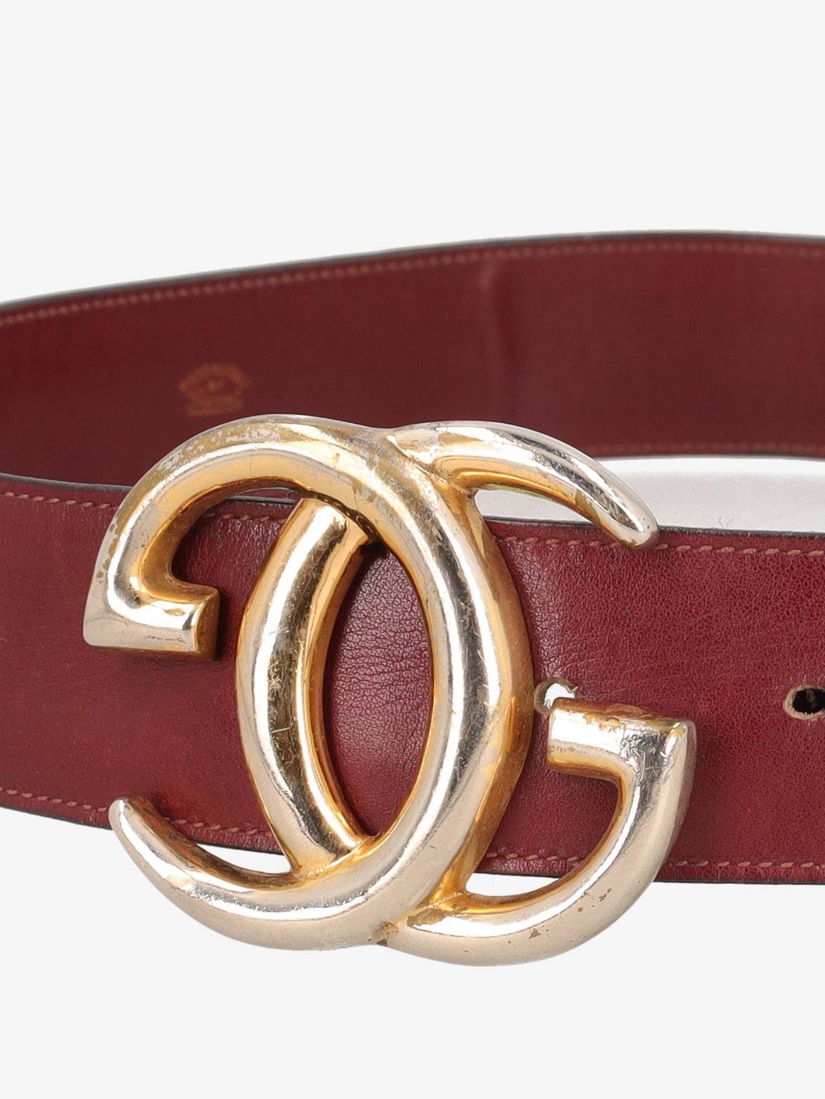 Gucci Burgundy Buckle Belt
