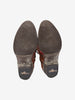 Cowboy Ankle Boots in Brown Leather with Embroidered Flowers W7426.61  Vintage 