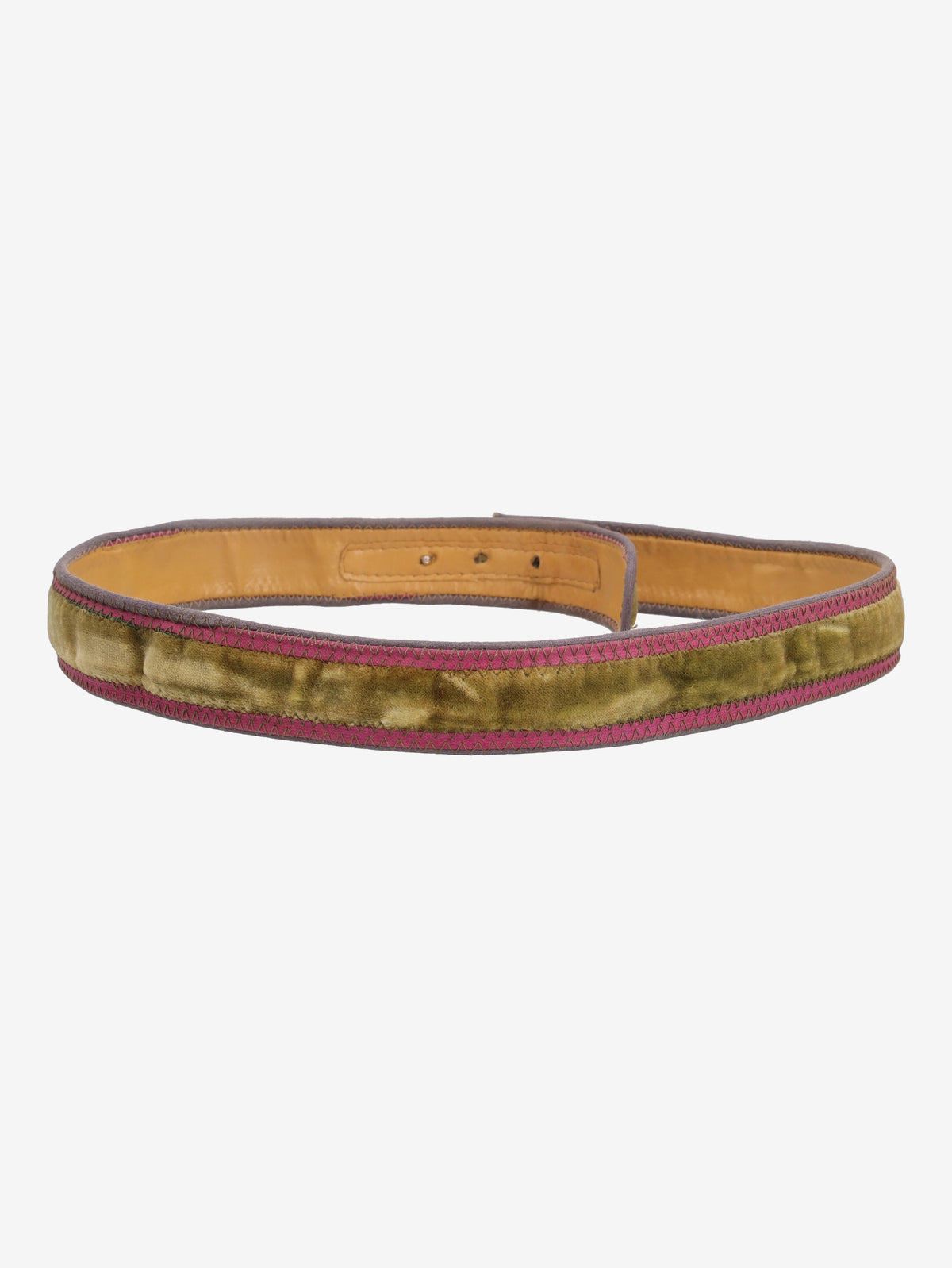 Borbonese Two-Tone Belt with Logo Buckle W27526.131  Borbonese 