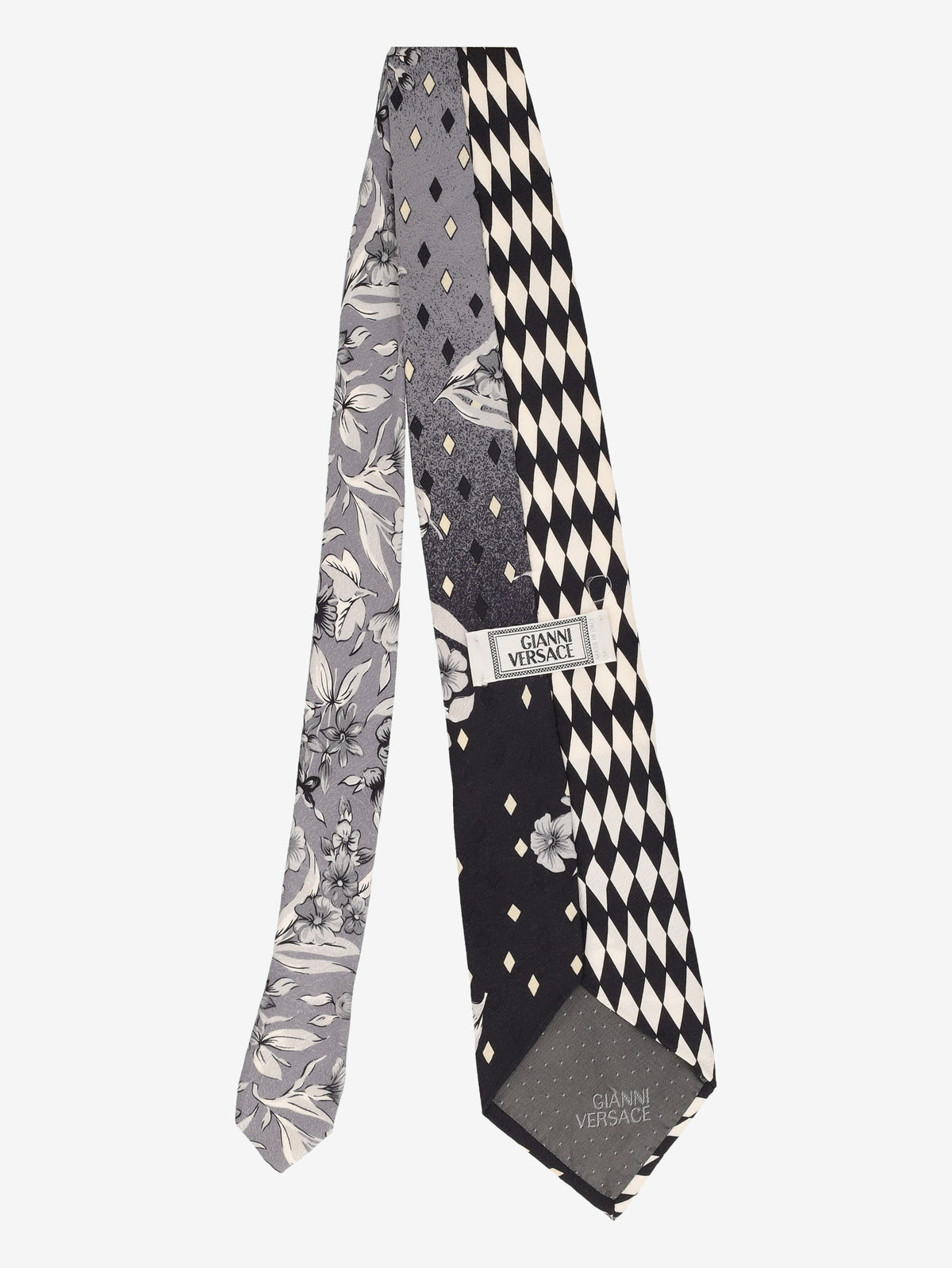 Gianni Versace Black & White Silk Tie W24626.8  Versace 