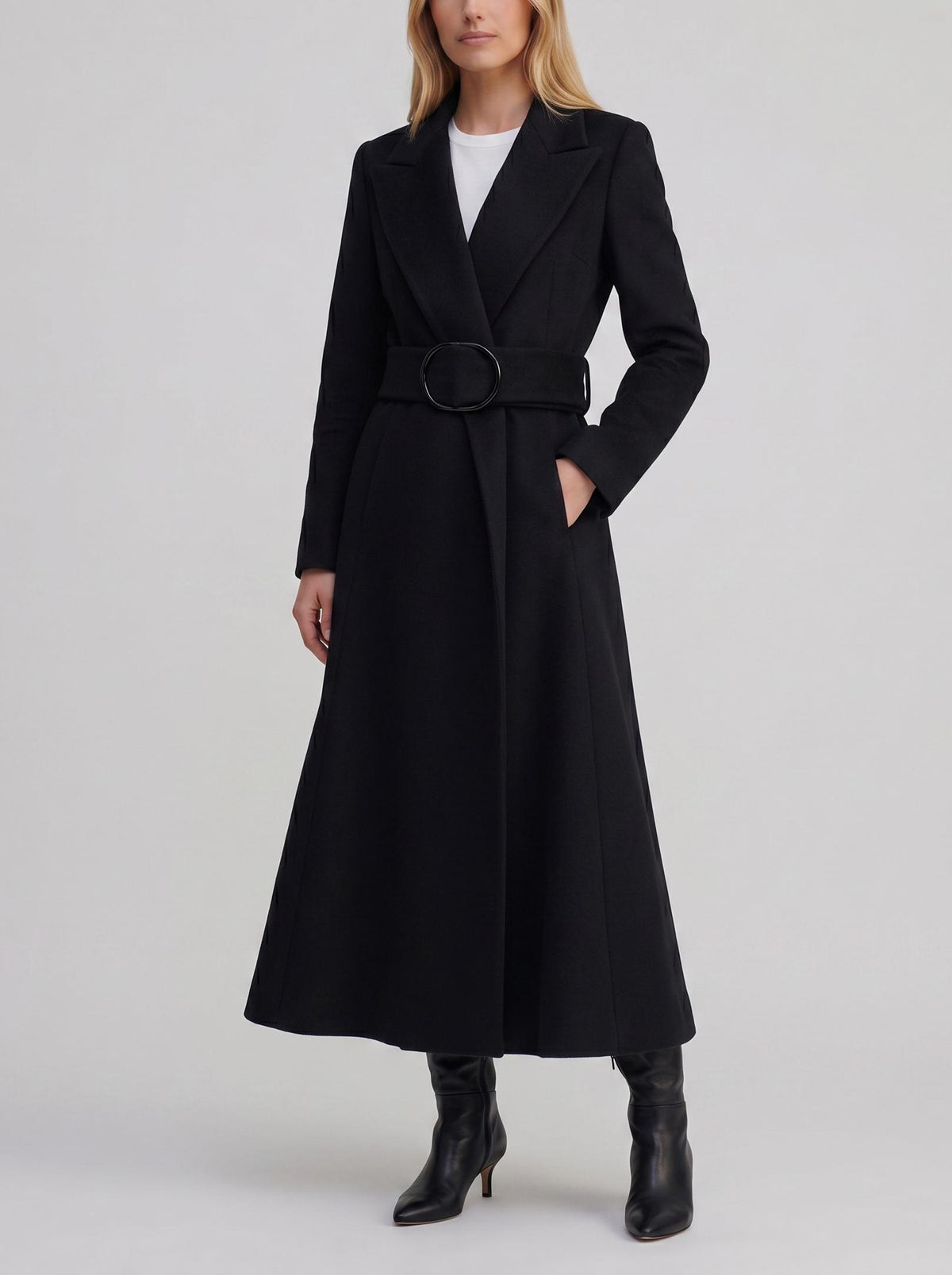 Giorgio Armani Belted Long Wool Coat W27526.168  Giorgio Armani 