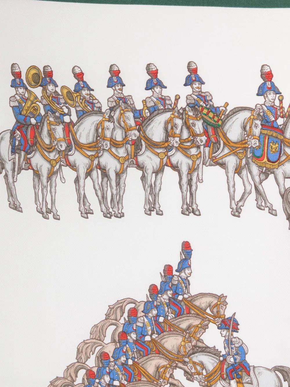 Gucci cavalry-print silk scarf WCV241077  Gucci 