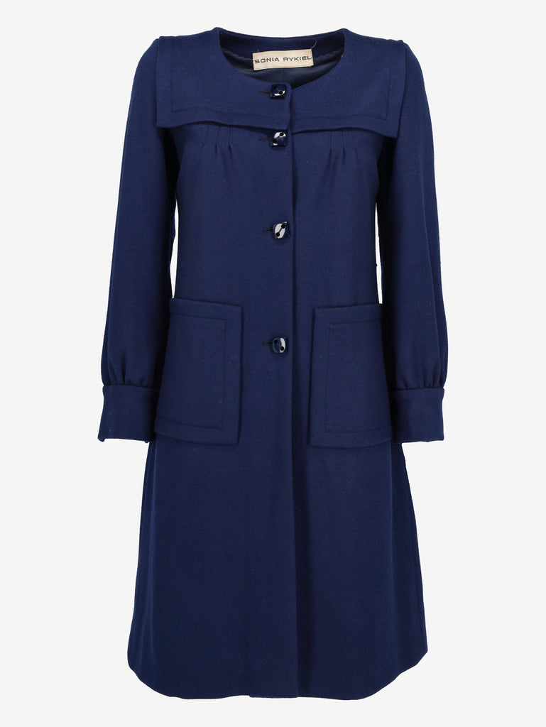 Sonia Rykiel Wool Coat with Naval-Inspired Design MR081025.46  Sonia Rykiel 