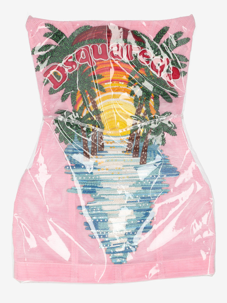 Dsquared2 Nylon Mesh Strapless Mini Dress CVM26.23.208  Dsquared² 