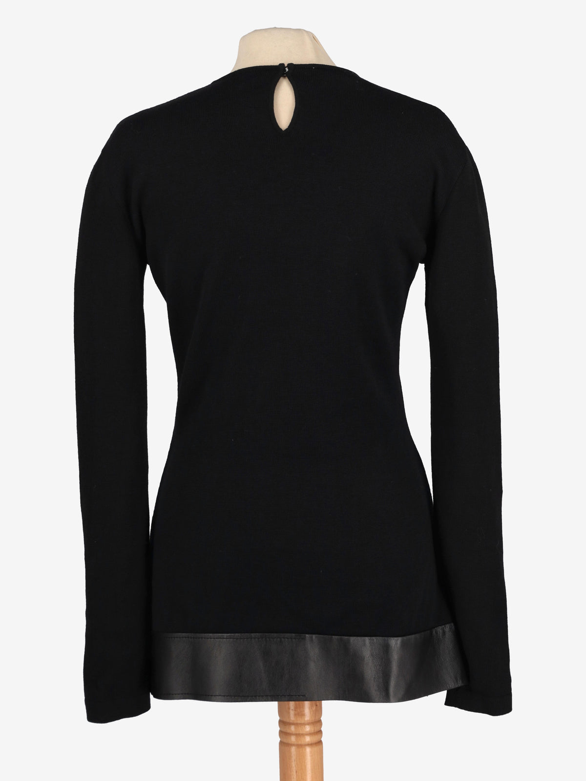 Gianfranco Ferré Wool Sweater with Leather Detail W2511.82  Gianfranco Ferré 