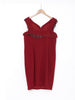 Abito smanicato Y2K Chanel in lana rossa