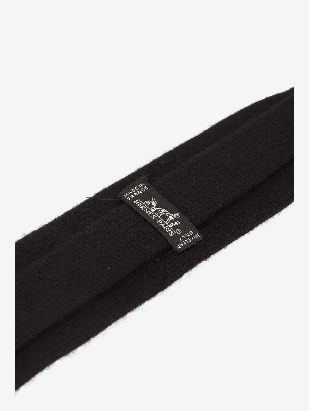 Hermès Black Knitted Wool Tie W24626.6  Hermès 