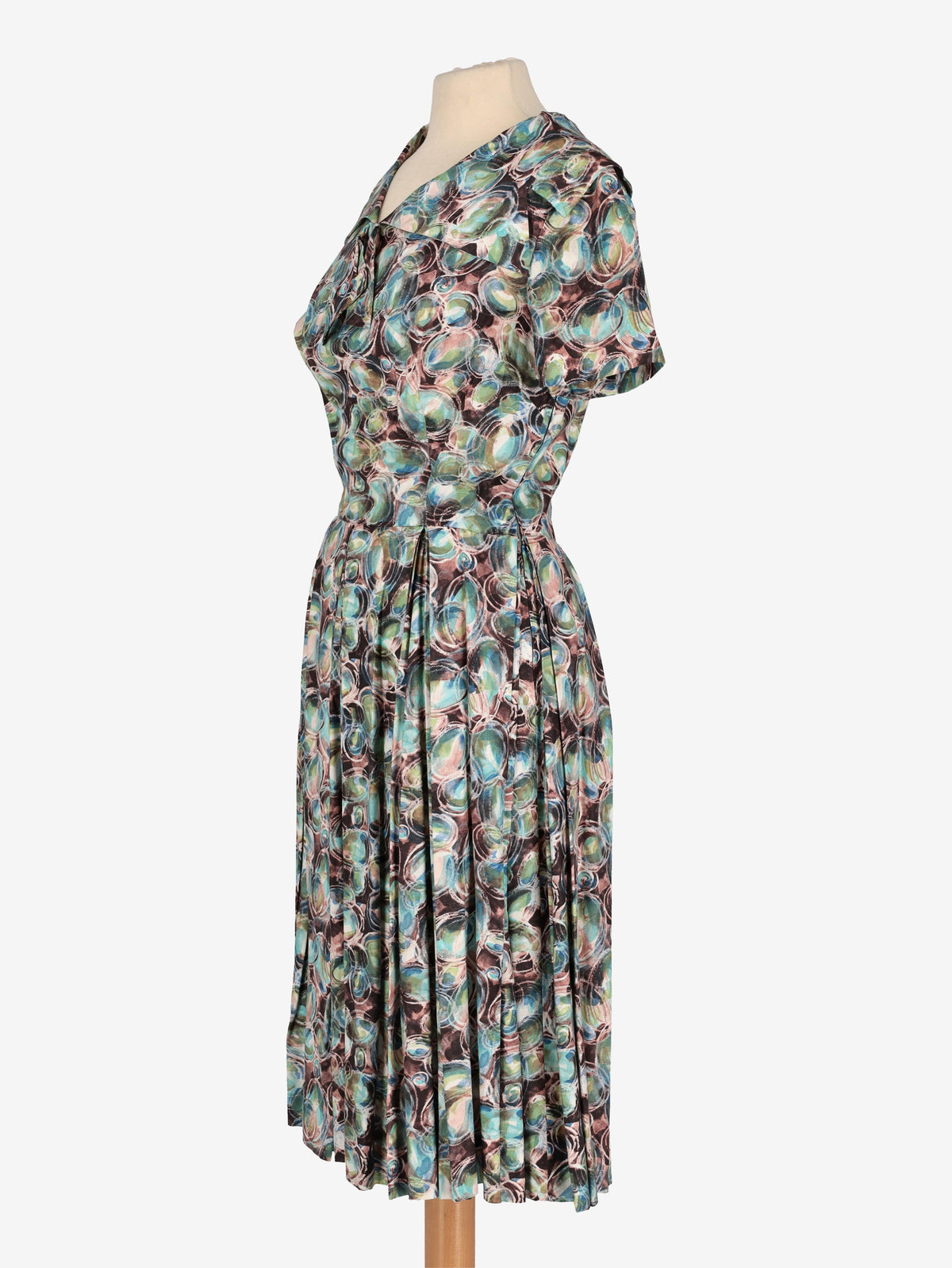 Vintage 50s Patterned Dress W2111037  Vintage 