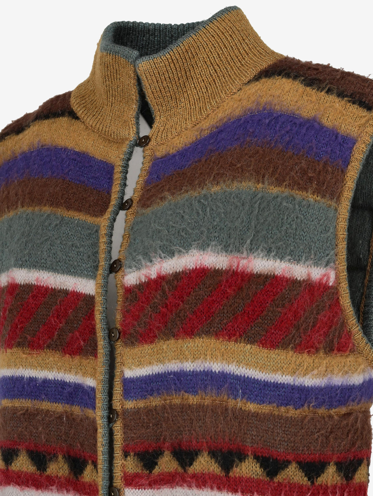 Enrico Coveri Multicolored Striped Sweater Vest MR241025.10  Enrico Coveri 