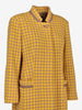 Vintage Yellow Tartan Long Coat MR22526.46  Caractēre 