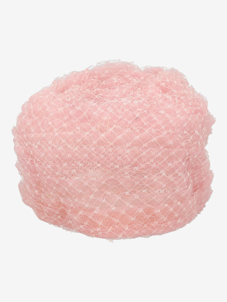 Vintage Pink Veiled Hat in Powder Rose Tulle M1602744  Vintage 