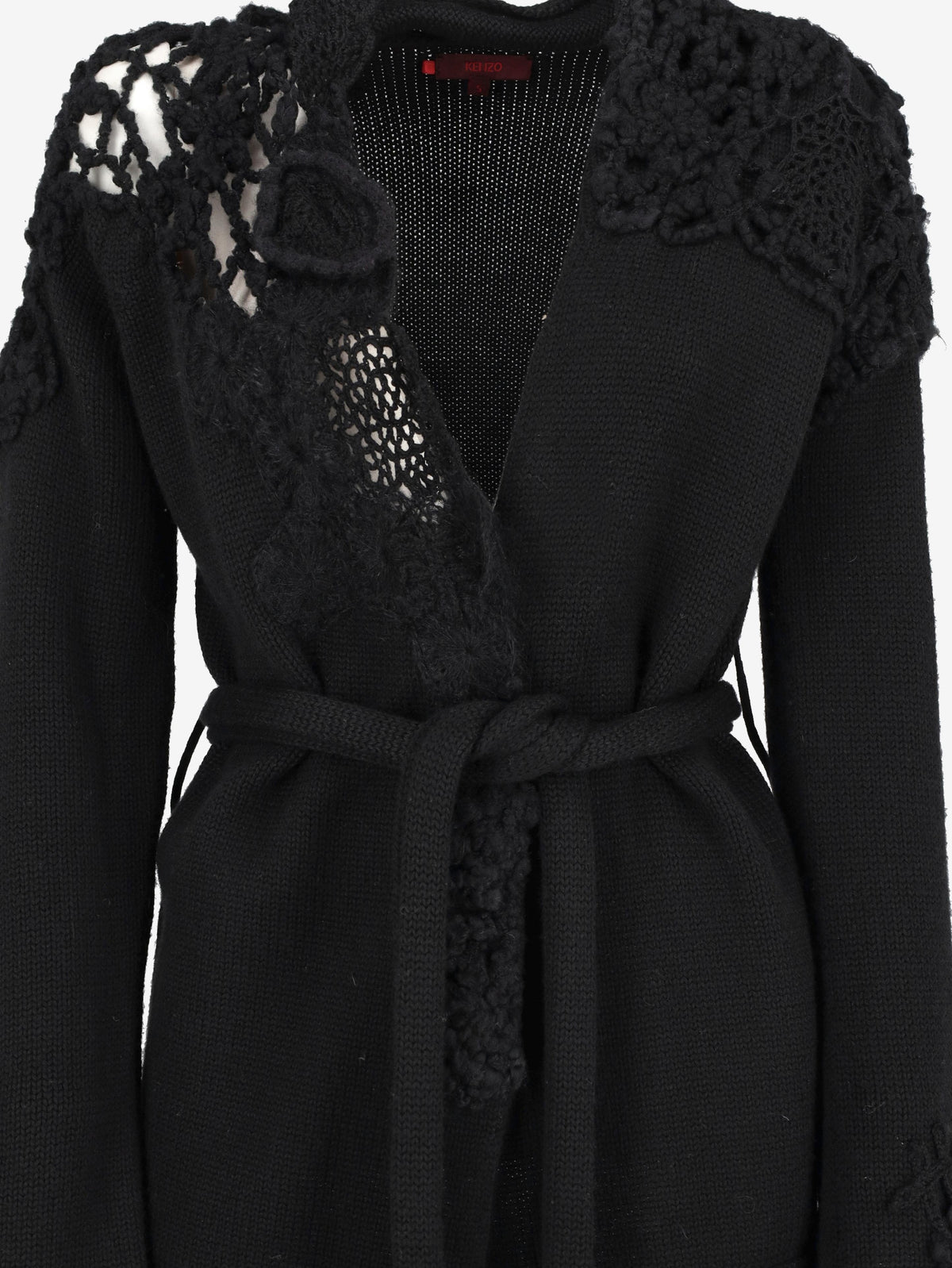 Kenzo Knitted Cardigan with Floral Cut-Out Details MR311024.29BIS  Kenzo 