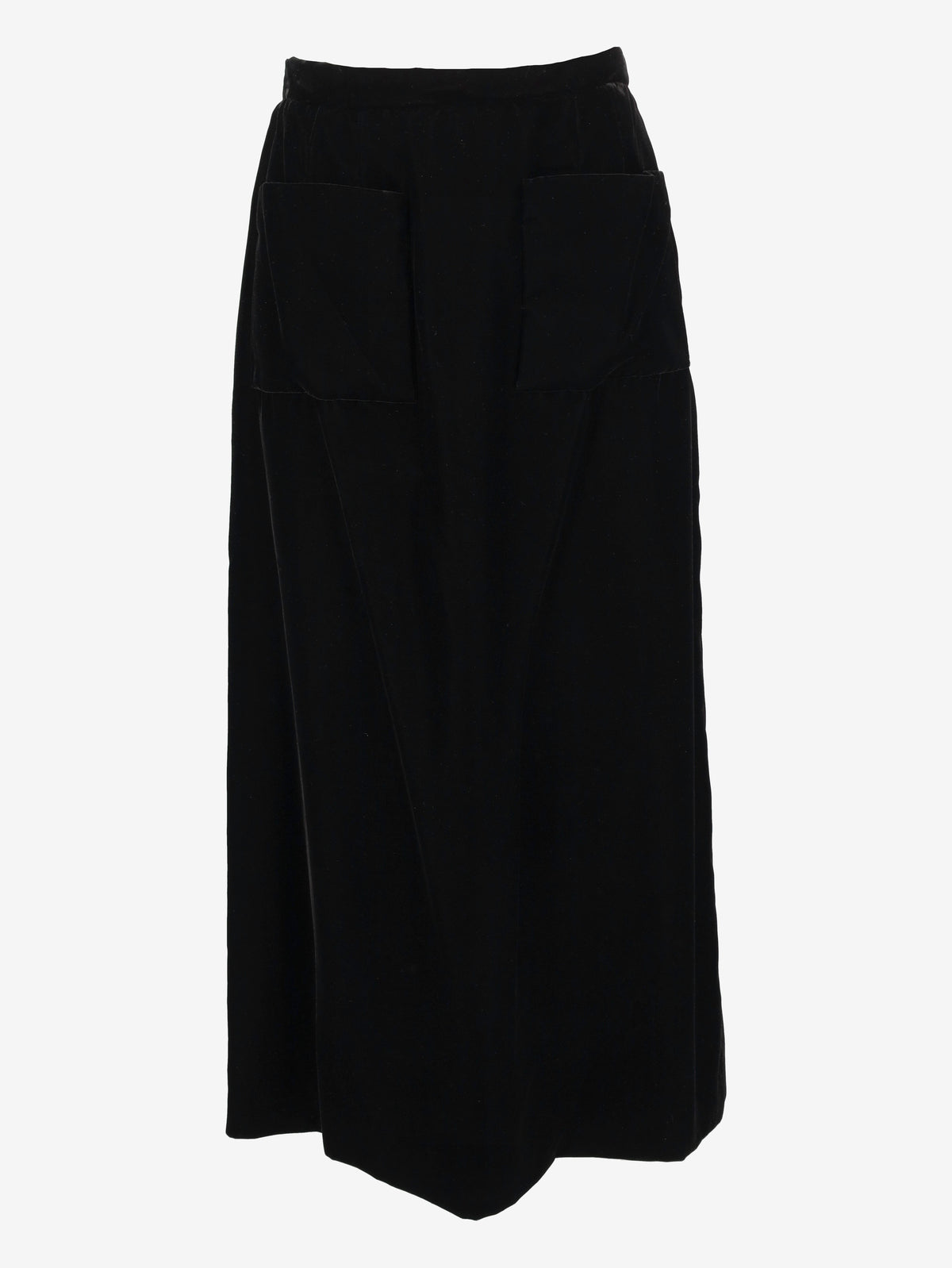 Courrèges Hyperbole Long Velvet Skirt with Front Pockets MR260725.159  Courrèges 