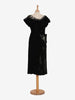 Vintage velvet dress with sequin embroidery - '40s AR005  Vintage 