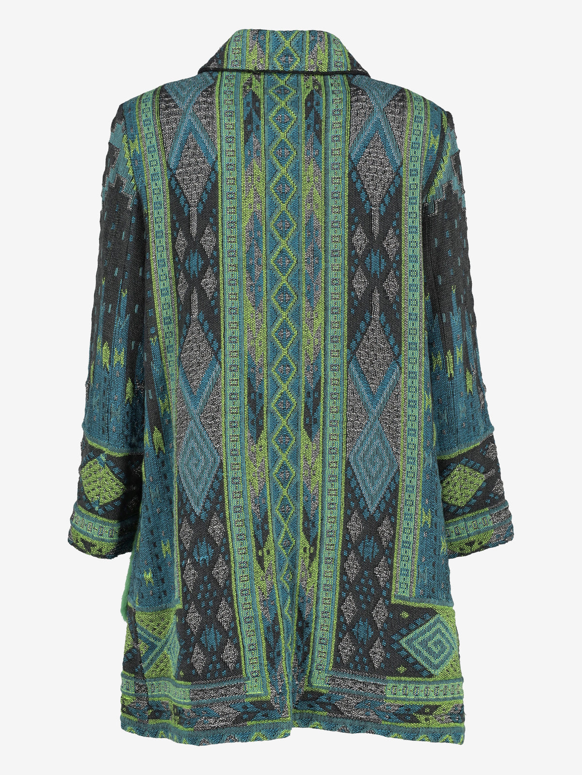 Giada Benincasa Jacquard Coat with Fur Pockets CVM26.6.127  Giada benincasa 
